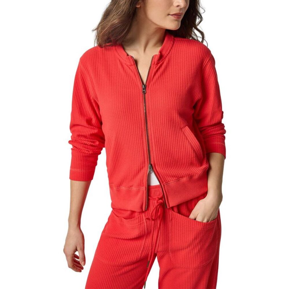 Lilla P Womens Bomber Zip Cardigan